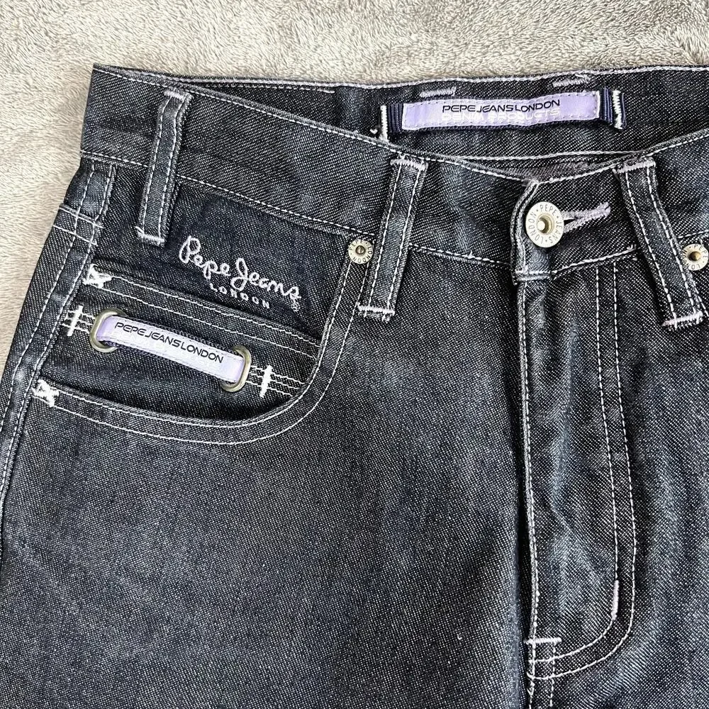 Vintage Y2K Pepe Jeans Womens 26 Dark Wash Contrast‎ Stitching Bootcut